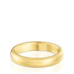 Anel aliança de casamento em ouro meia cana 3,8 mm TOUS Alianças