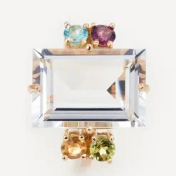Anel em ouro com pedras preciosas TOUS ATELIER