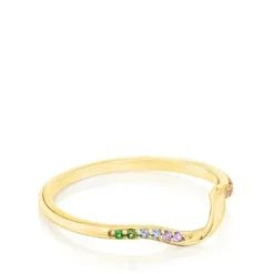 Anel espiral em ouro e pedras preciosas TOUS St Tropez