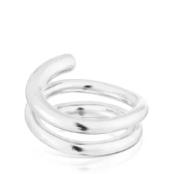 Anel espiral em prata New Hav