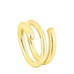 Anel espiral em prata vermeil New Hav