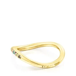 Anel TOUS Vibrant Colors em prata vermeil e pedras preciosas