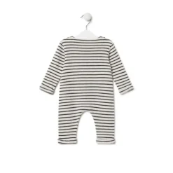 Babygrow de bebé às riscas Black cor crua