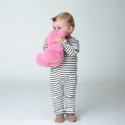 Babygrow de bebé às riscas Black cor crua