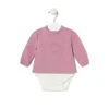 Body com jersey de bebé Trend cor-de-rosa