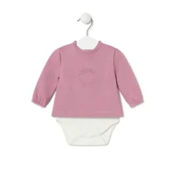 Body com jersey de bebé Trend cor-de-rosa