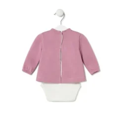Body com jersey de bebé Trend cor-de-rosa