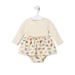 Body de bebé para menina com saia Grey crua