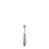 Brinco solto curto urso em ouro branco com diamantes e ametista TOUS Grain