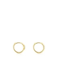 Brincos argola em ouro e diamantes Les Classiques