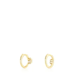 Brincos argola em ouro e diamantes Les Classiques
