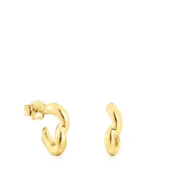 Brincos argola em prata vermeil New Hav