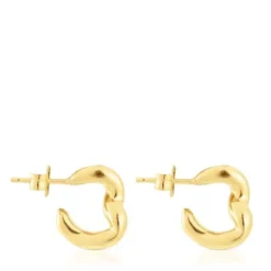Brincos argola em prata vermeil New Hav