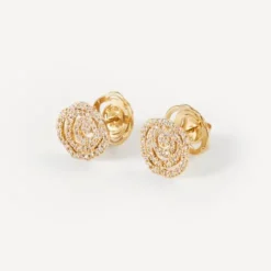 Brincos ATELIER Rosa de Abril em Ouro com Diamantes