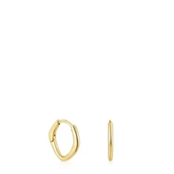 Brincos curtos com argola espinho em ouro Basics