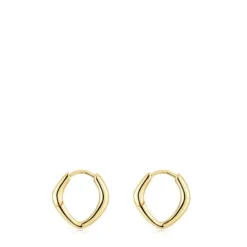 Brincos curtos com argola espinho em ouro Basics