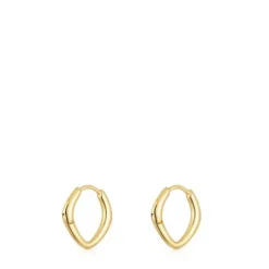 Brincos curtos com argola espinho em ouro Basics