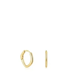 Brincos curtos com argola espinho em ouro Basics