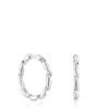 Brincos de argola em prata 15 mm Twisted