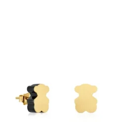 Brincos de urso em ouro e ónix TOUS 1950