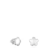 Brincos em prata flor Bold Motif