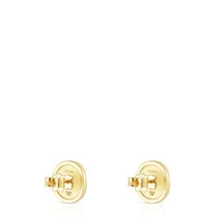 Brincos Oursin em ouro com diamantes de 0,02 ct