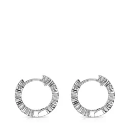 Brincos Puppies em Ouro branco com Diamantes