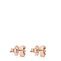 Brincos Real Sisy em Prata Vermeil rosa com Ónix