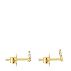 Brincos tira em ouro e diamantes 0,08 ct Les Classiques