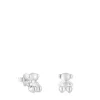 Brincos urso em prata 10 mm Bold Bear