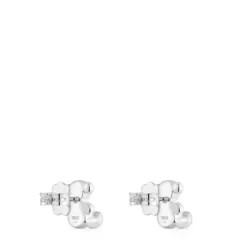 Brincos urso em prata 10 mm Bold Bear