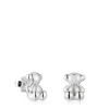 Brincos urso pequenos em prata e madrepérola Bold Bear