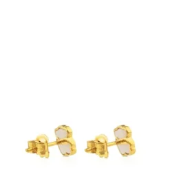 Brincos XXS urso em Ouro e Nácar