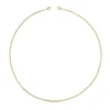 Colar curto banhado a ouro 18 K sobre prata Hold Oval