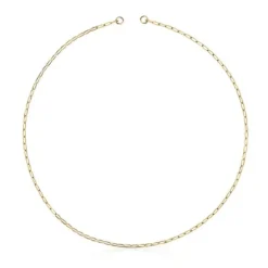 Colar curto banhado a ouro 18 K sobre prata Hold Oval