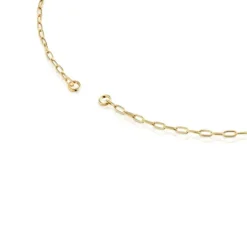 Colar curto banhado a ouro 18 K sobre prata Hold Oval