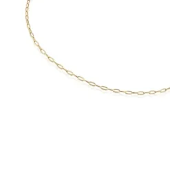 Colar curto banhado a ouro 18 K sobre prata Hold Oval