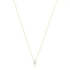 Colar curto em ouro e 0,05 ct de diamantes letra A Alphabet