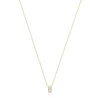 Colar curto em ouro e 0,05 ct de diamantes letra B Alphabet