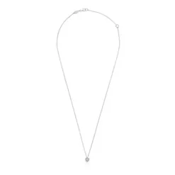 Colar curto rosácea em ouro branco e diamantes 0,10 ct Les Classiques