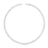 Colar curto XL em prata Hold Oval