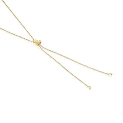 Colar médio banhado a ouro 18 K sobre prata e motivo de urso Bold Bear
