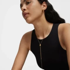 Colar médio banhado a ouro 18 K sobre prata e motivo de urso Bold Bear