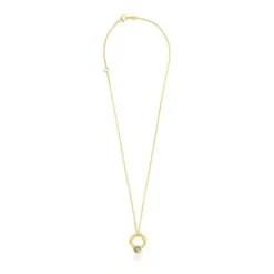 Colar motivo argola Plump em prata vermeil e labradorite