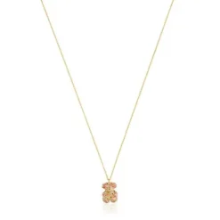 Colar urso Bold Bear em pedras preciosas e ouro