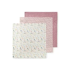 Conjunto de 3 mantilhas MMuse cor-de-rosa