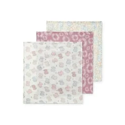 Conjunto de 3 mantilhas MMuse cor-de-rosa
