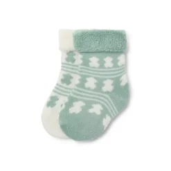 Conjunto de 2 pares de peúgas de bebé SSocks verde