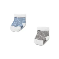 Conjunto de 2 pares de peúgas de bebé SSocks azul