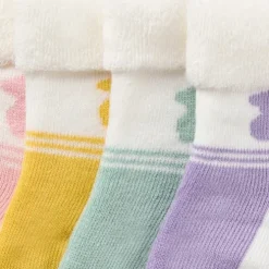 Conjunto de 4 pares de peúgas de bebé SSocks cor-de-rosa
